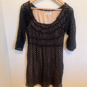 Umgee crochet dress with nude lined. Size Large. black
